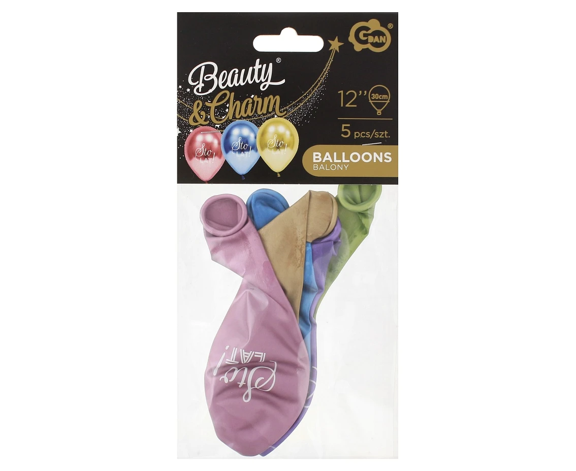 Balony B&C 12", Sto Lat platyna, 5szt.