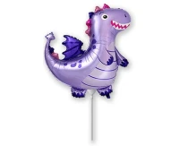 Balon foliowy 14" FX - Smok liliowy, niepakowany