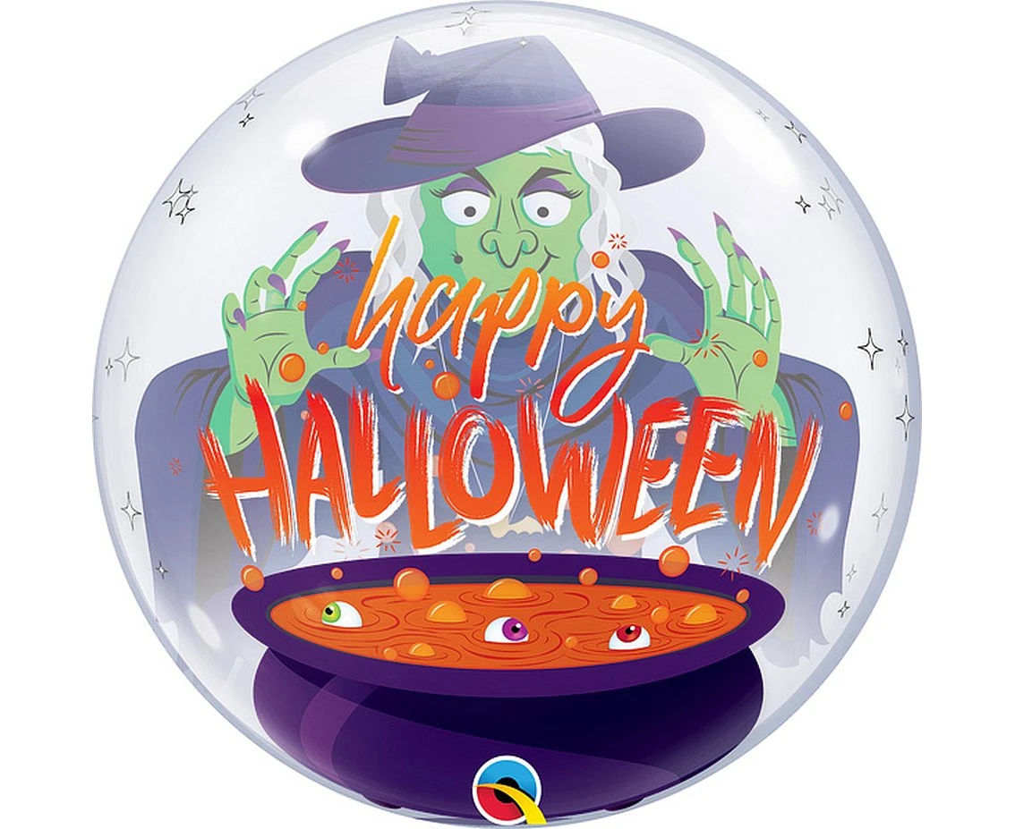 Balon foliowy 22" QL Bubble Poj. Happy Halloween KK