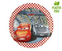 Talerzyki pap. Cars 3, next generation, 20 cm, 8 szt. (plastic-free) KK