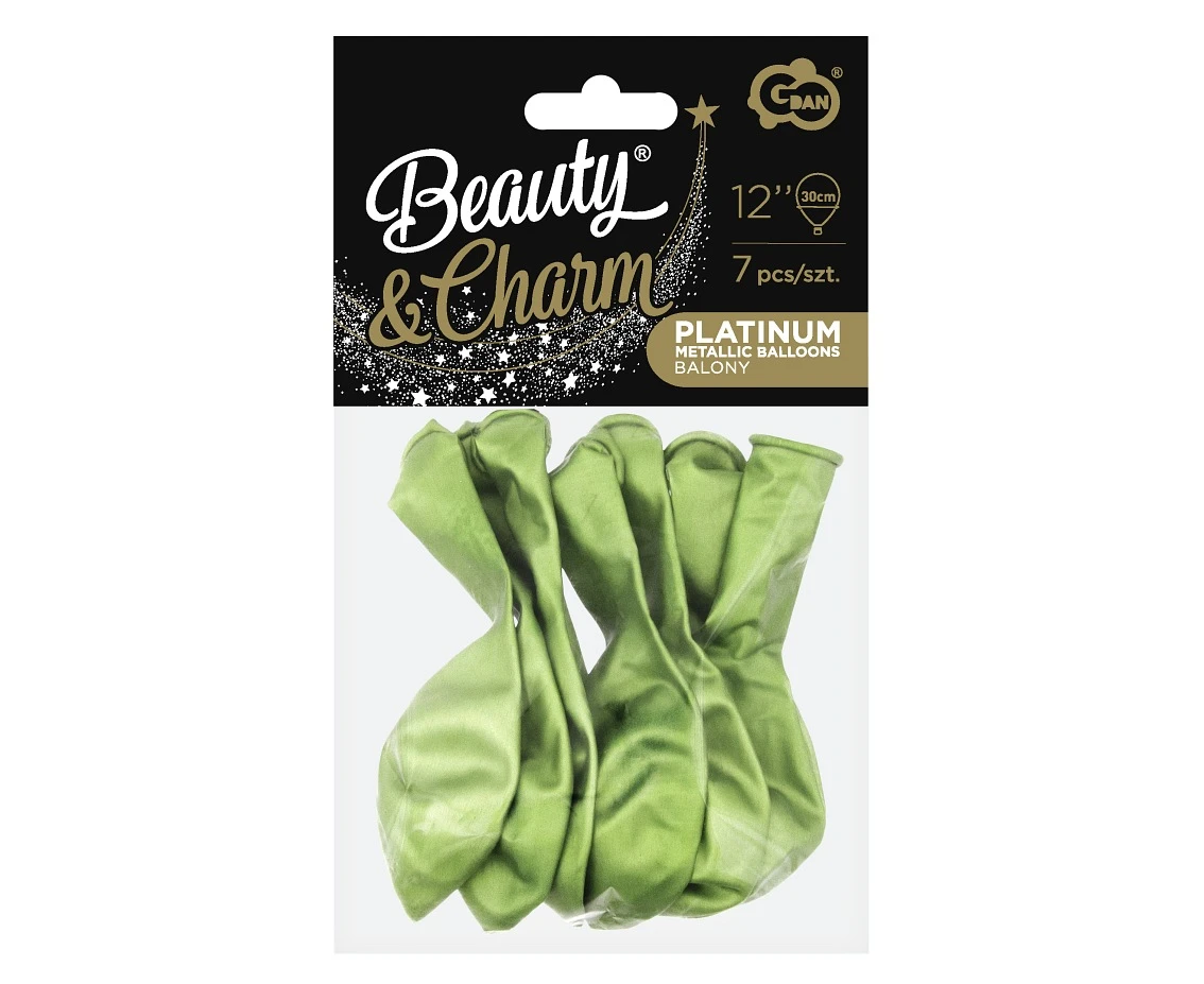 Balony B&C 12", platyna oliwkowe, 7szt.