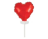 Balon foliowy 8 cm serce na patyczku, czerwone AA