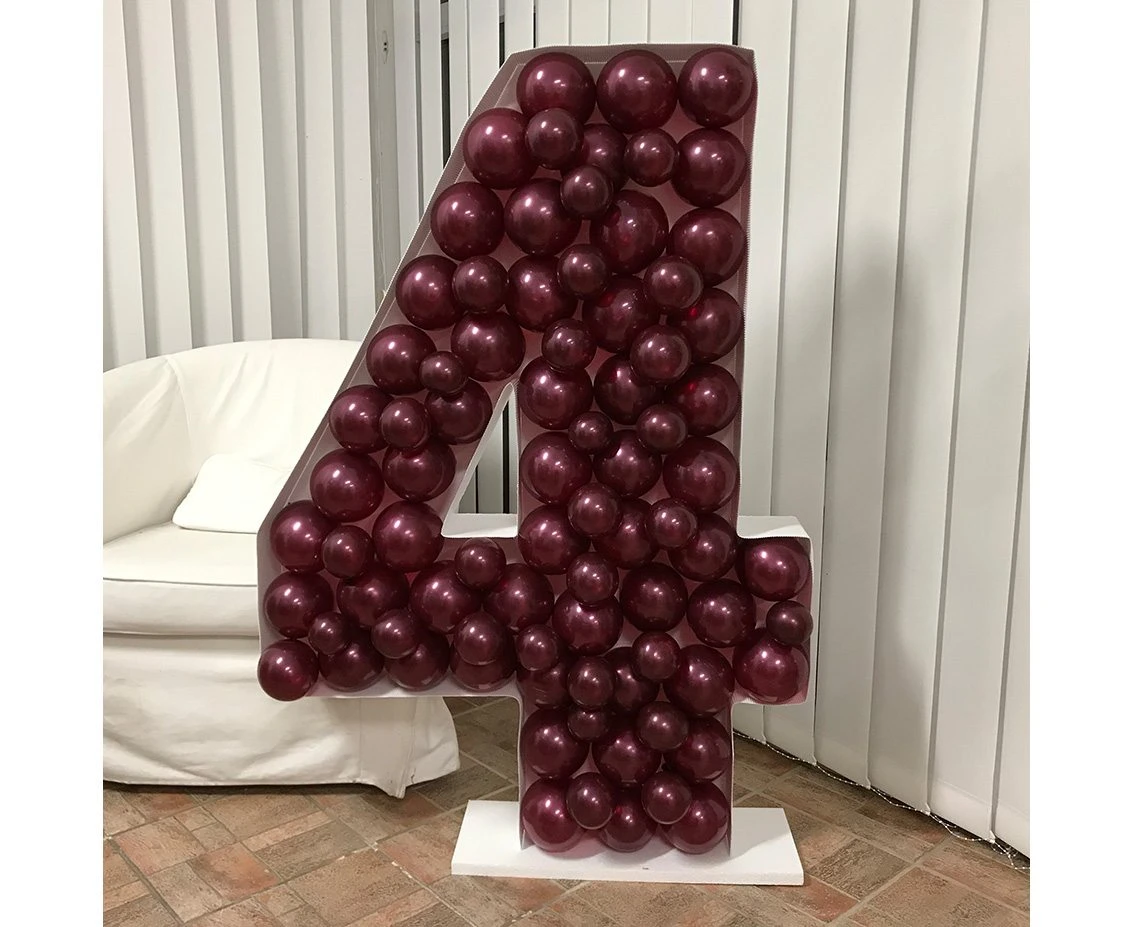 Szablon do wypełniania balonami - cyfra 4 KK