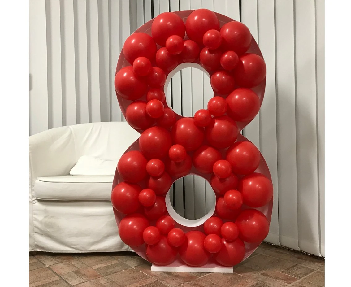 Szablon do wypełniania balonami - cyfra 8 KK