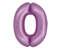 Balon foliowy Smart, Cyfra 0, lawendowa matowa, 76 cm KK