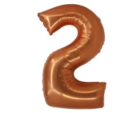 Balon foliowy Smart, Cyfra 2, miedziana, 76 cm KK