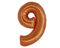 Balon foliowy Smart, Cyfra 9, miedziana, 76 cm KK