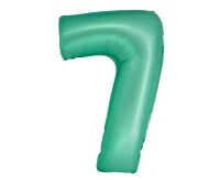 Balon foliowy Smart, Cyfra 7, miętowa matowa, 76 cm KK