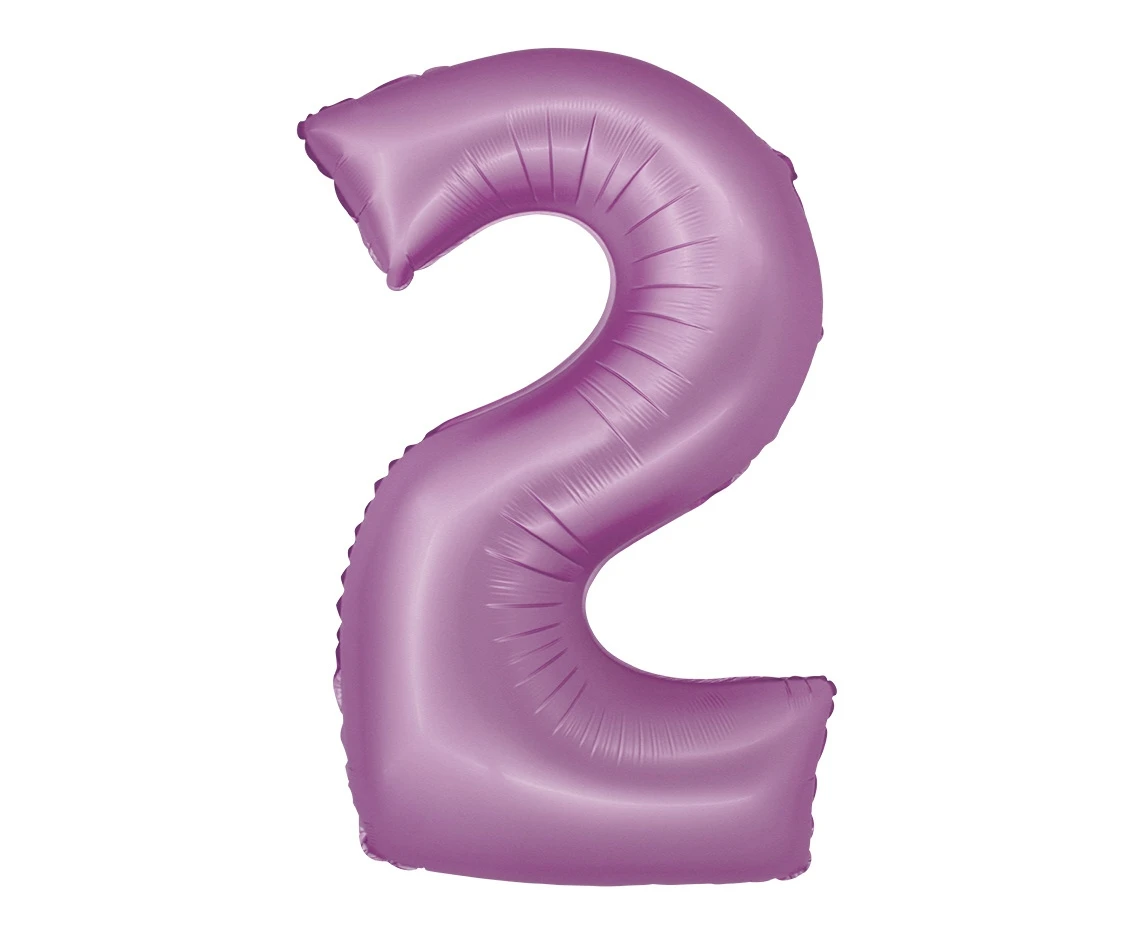 Balon foliowy Smart, Cyfra 2, lawendowa matowa, 76 cm KK