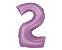 Balon foliowy Smart, Cyfra 2, lawendowa matowa, 76 cm KK