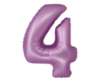 Balon foliowy Smart, Cyfra 4, lawendowa matowa, 76 cm KK