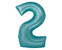 Balon foliowy Smart, Cyfra 2, j. niebieska matowa, 76 cm KK