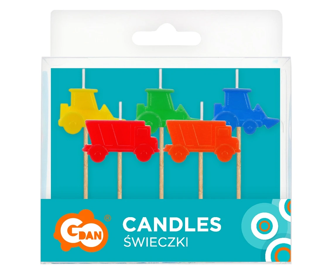 Świeczki pikery Budowa, 5 szt. KK