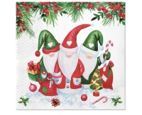 Serwetki papierowe Christmas Gnomes  33x33 cm, 20 szt.