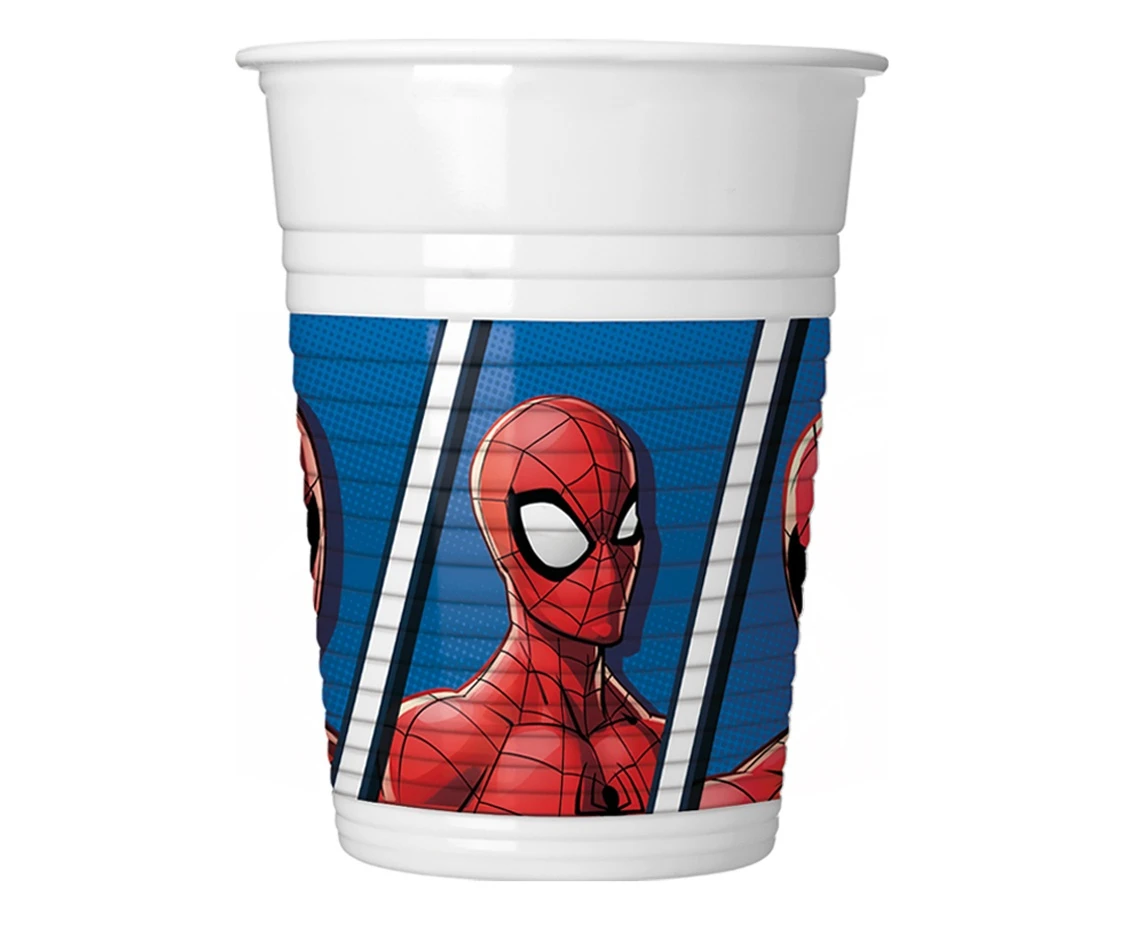 Kubeczki plastikowe (WM) Spider-Man Team Up Marvel, 200 ml, 8 szt. KK