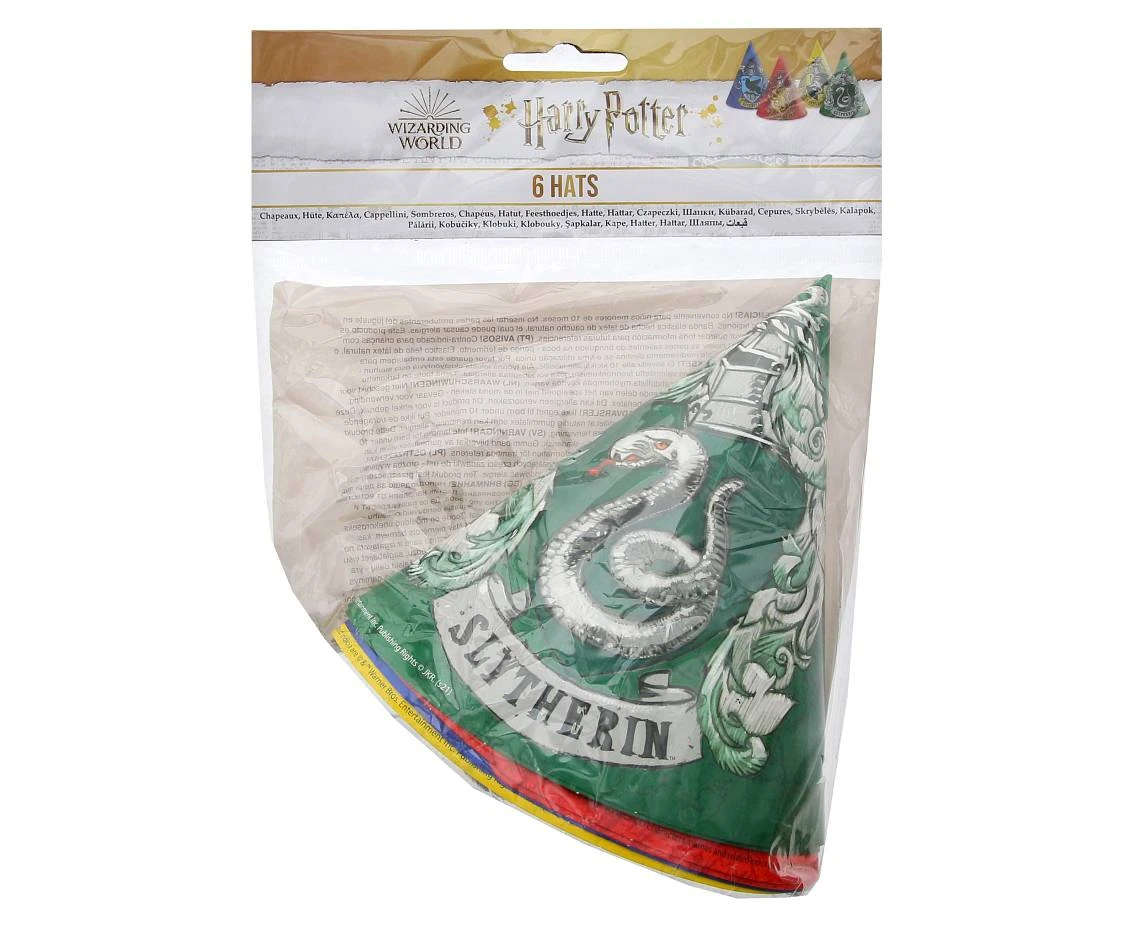 Czapeczki papierowe "Harry Potter Hogwarts Houses", 6 szt. KK