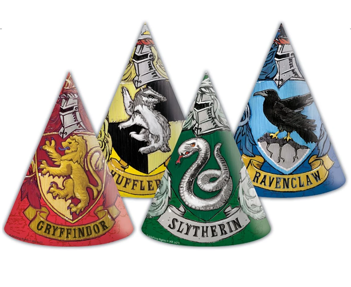 Czapeczki papierowe "Harry Potter Hogwarts Houses", 6 szt. KK