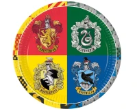 Talerzyki papierowe Harry Potter Hogwarts Houses, next generation, 23cm, 8 szt. (plastic-free) KK
