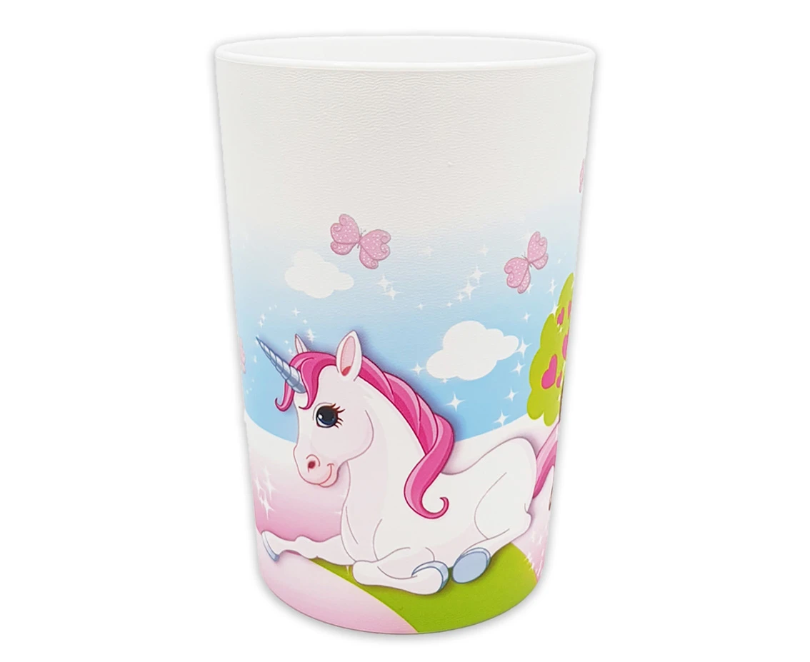 Kubeczki plastikowe wielorazowe "Unicorn" 230ml, 2 szt. KK