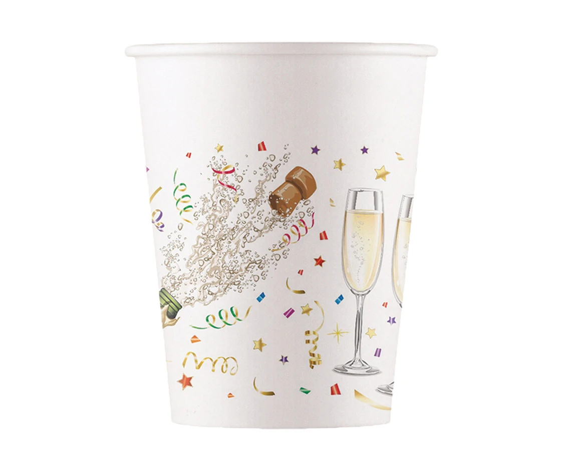 Kubeczki papierowe (WM) Sparkling Celebration 200ml, 8 szt. (SUP label)