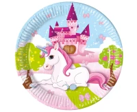 Talerzyki papierowe Unicorn, next generation, 20cm, 8 szt. (plastic-free) KK