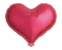Balon Ibrex Hel, serce Jelly 14", Metallic Red, 5 szt.