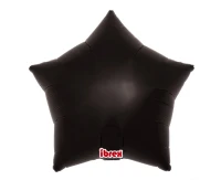 Balon Ibrex Hel, gwiazda 15", Metallic Black, 5 szt.