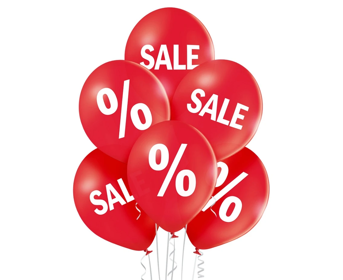 Balony Belbal 12", D11, wyprzedaż czerwone 6szt.