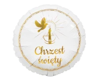 Balon foliowy Chrzest Święty (gołąbek i świeca), 18 cali  KK