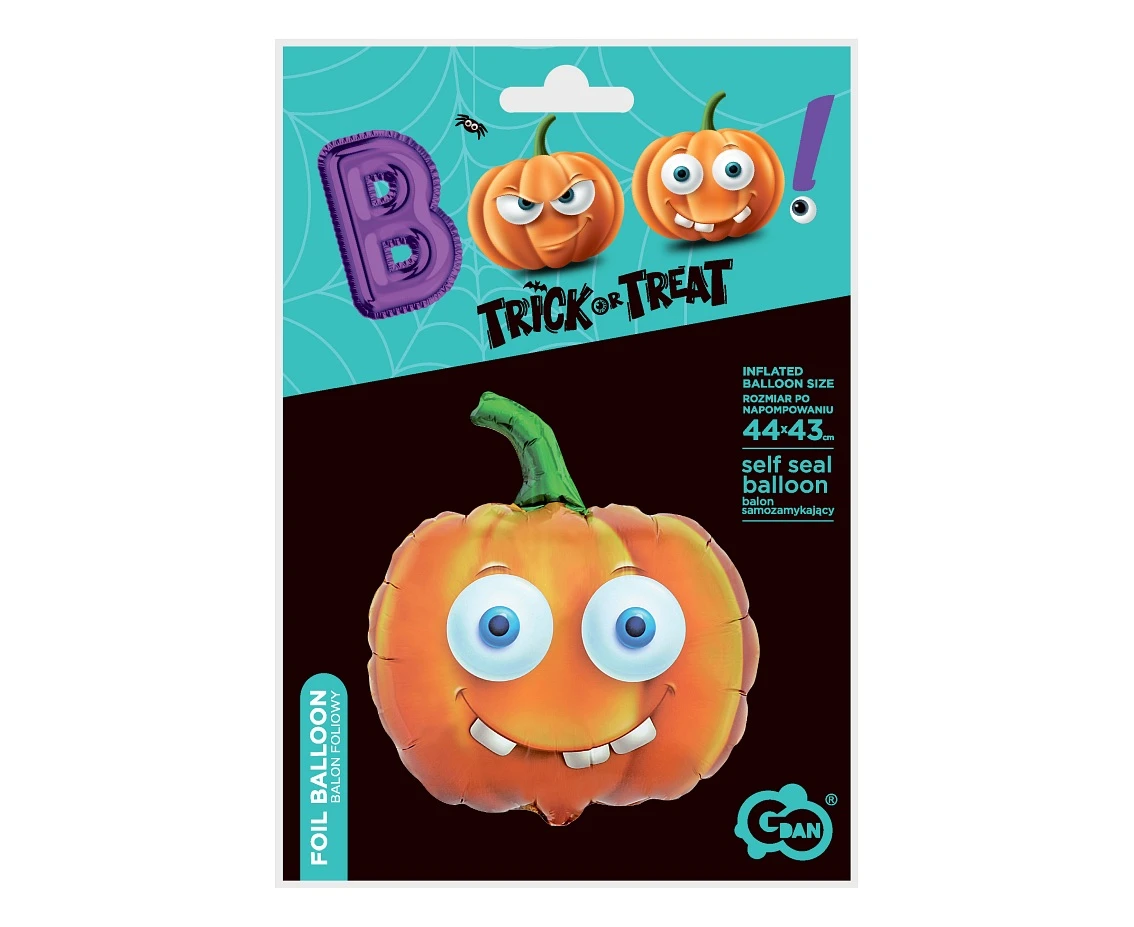 Balon foliowy Dynia BOO, 44x43 cm AA