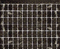 Kurtyna B&C Kwadrat-gwiazdki, metaliczna czarna, 100x200 cm