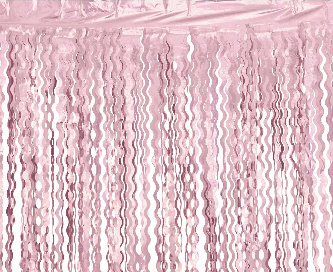 Kurtyna B&C Spirale, metaliczna różowa, 100x200 cm