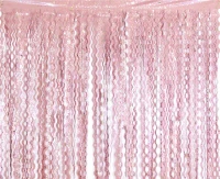 Kurtyna B&C Spirale-srebrne gwiazdki, różowa, 100x200 cm KK