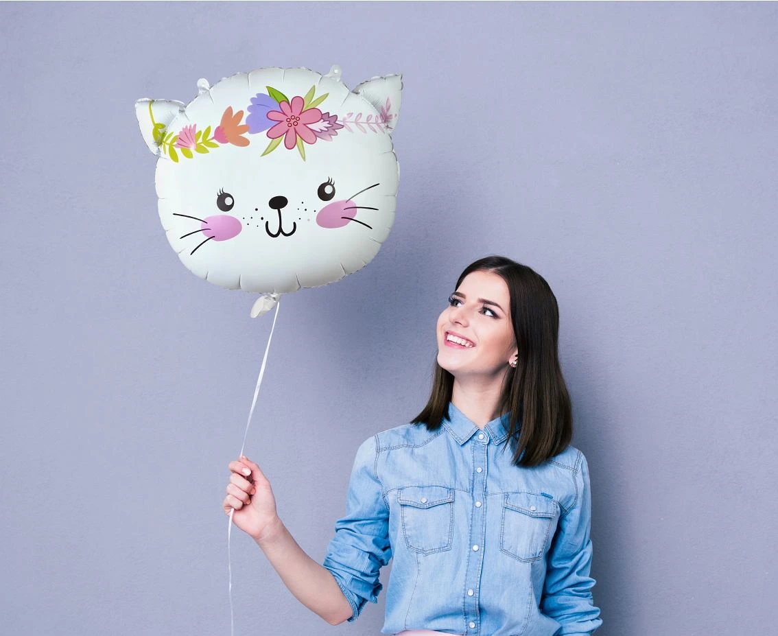 Balon foliowy Kotek, 44x35 cm (głowa) AA