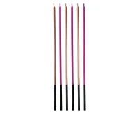 Świeczki B&C metaliczne, róż/złoty róż, 3x3x170mm, 6szt. KK