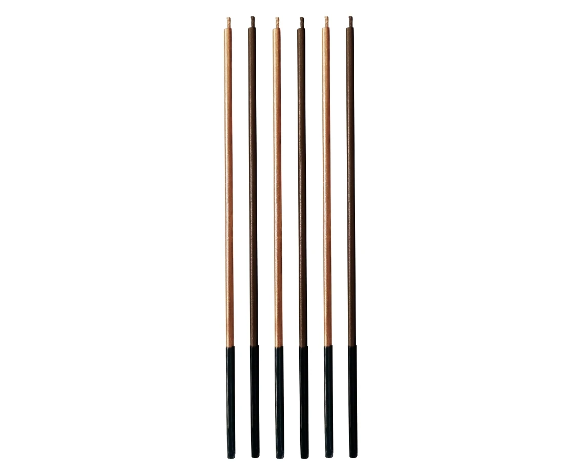 Świeczki B&C metaliczne, mokka/miedziany, 3x3x170mm, 6szt. KK