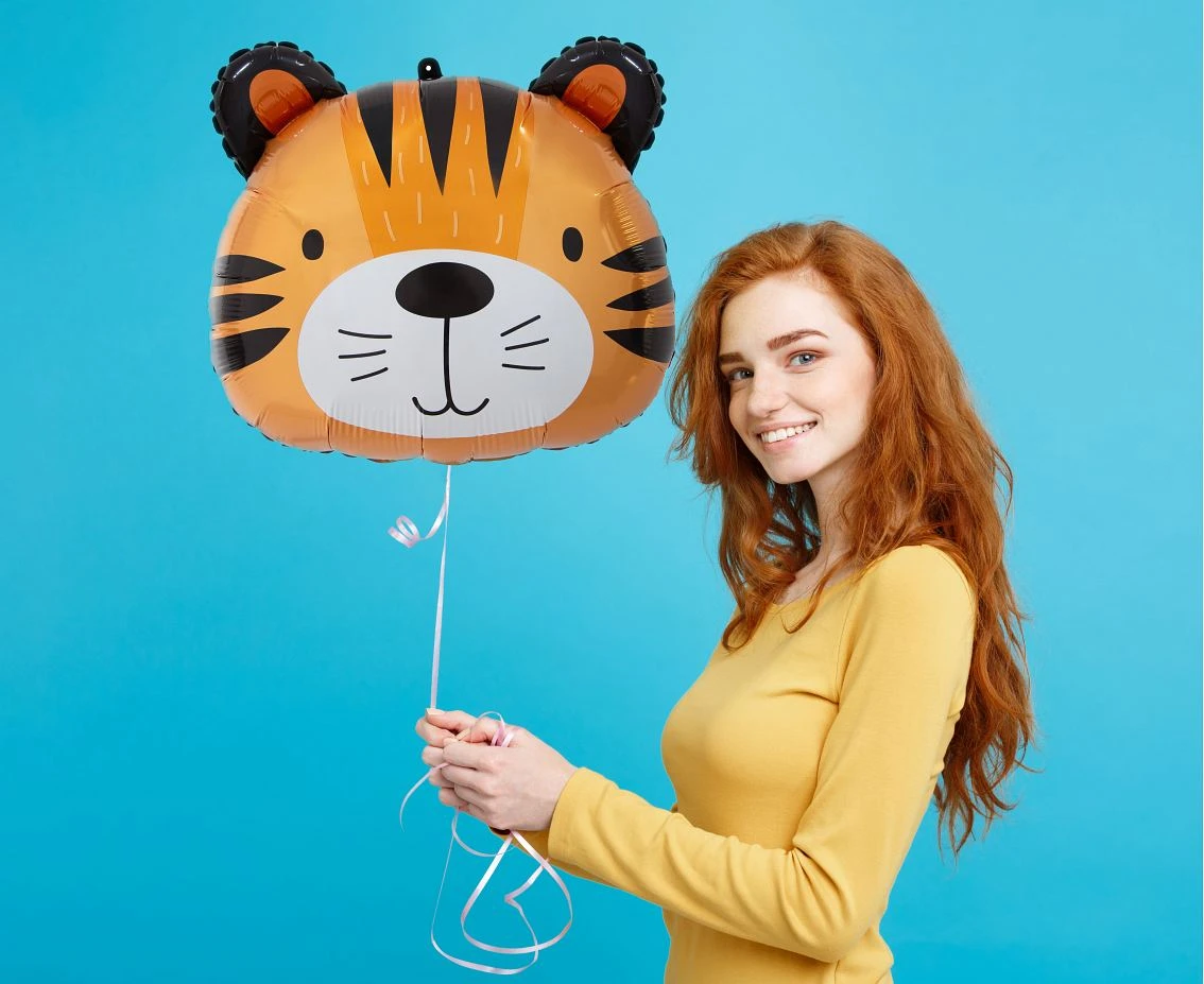Balon foliowy Tygrys, 41x36 cm (głowa) AA
