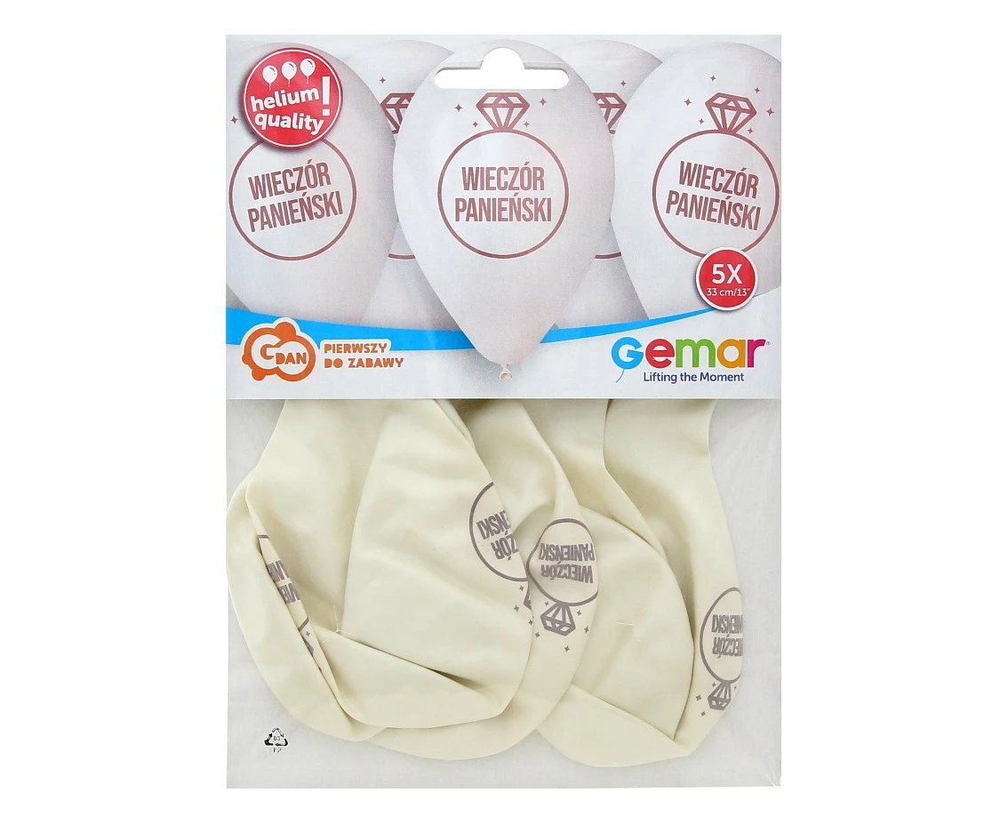 Balony Gemar 13", pastel premium hel wieczór panieński, 5szt. KK