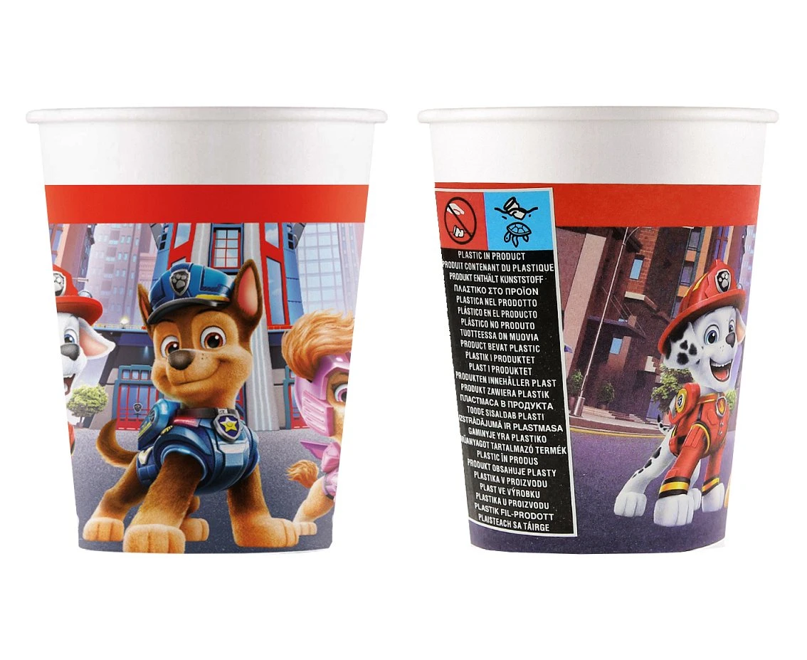 Kubeczki papierowe (WM) Paw Patrol: The Movie, 200ml, 8 szt. (SUP label) KK