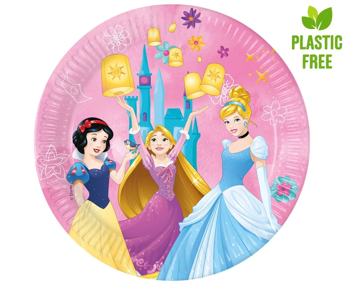 Talerzyki papierowe Princess Live Your Story (next generation) 23 cm, 8 szt. (plastic-free) KK