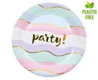 Talerzyki papierowe Elegant Party (next generation) 20 cm, 8 szt. (plastic-free) KK