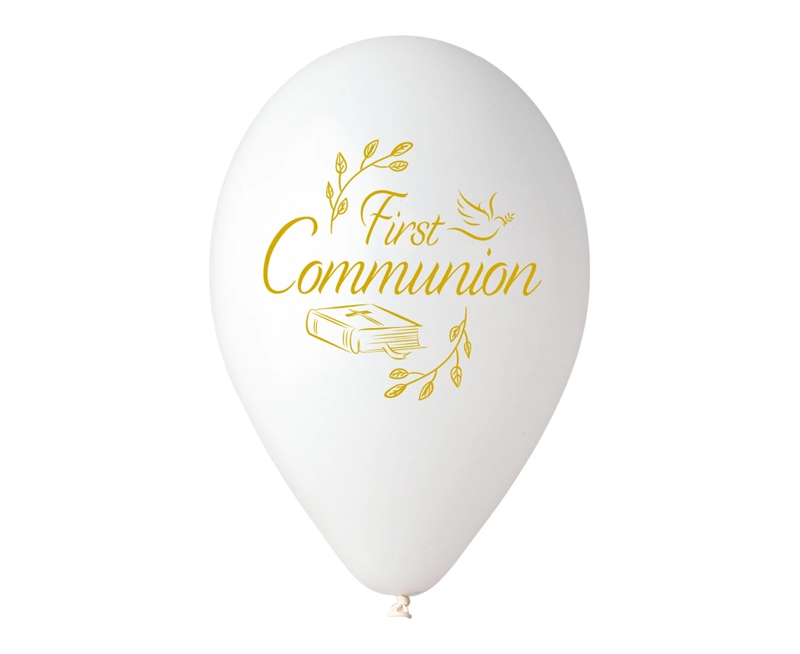 Balony Gemar 13", pastel premium hel first communion, 5szt. KK