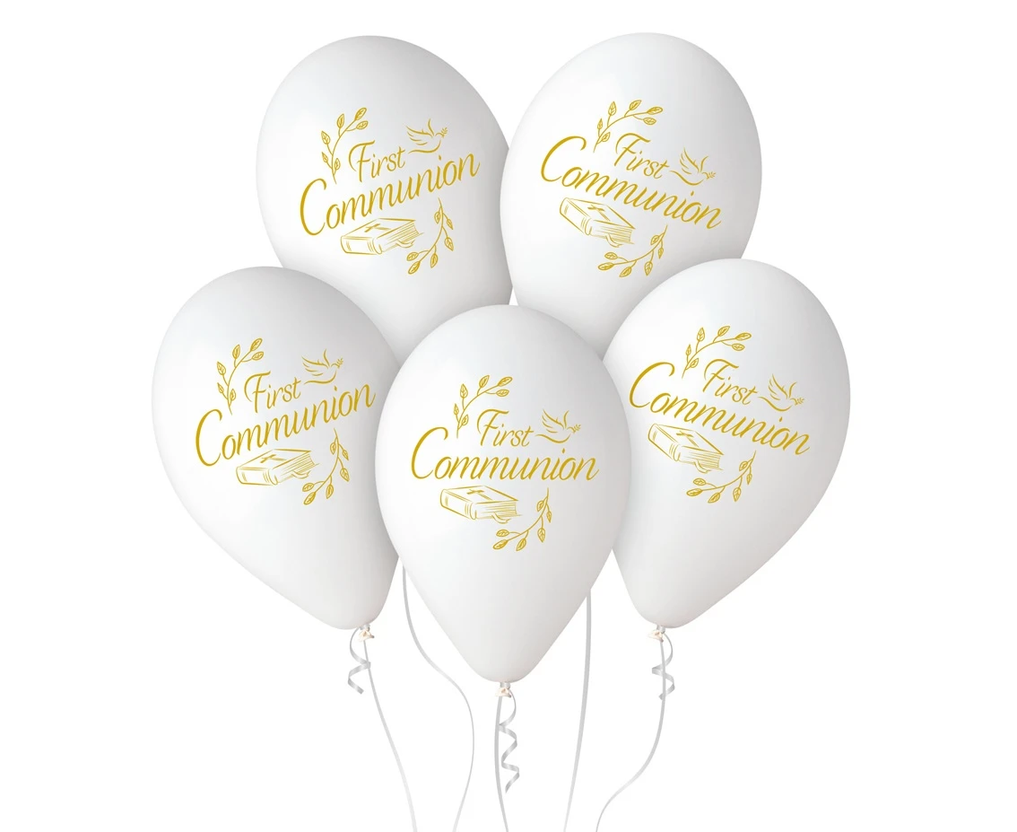 Balony Gemar 13", pastel premium hel first communion, 5szt. KK