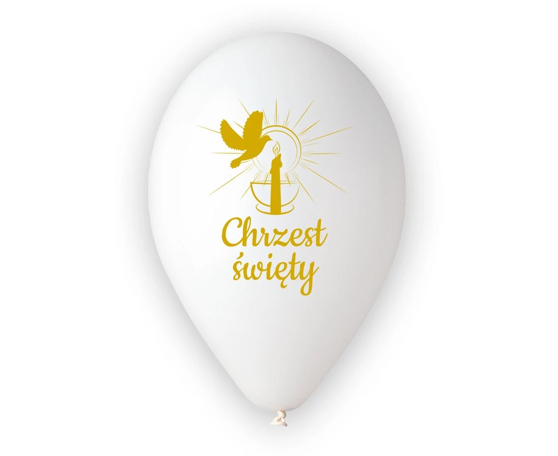 Balony Gemar 13", pastel premium hel chrzest św. (świeca), 5szt. KK