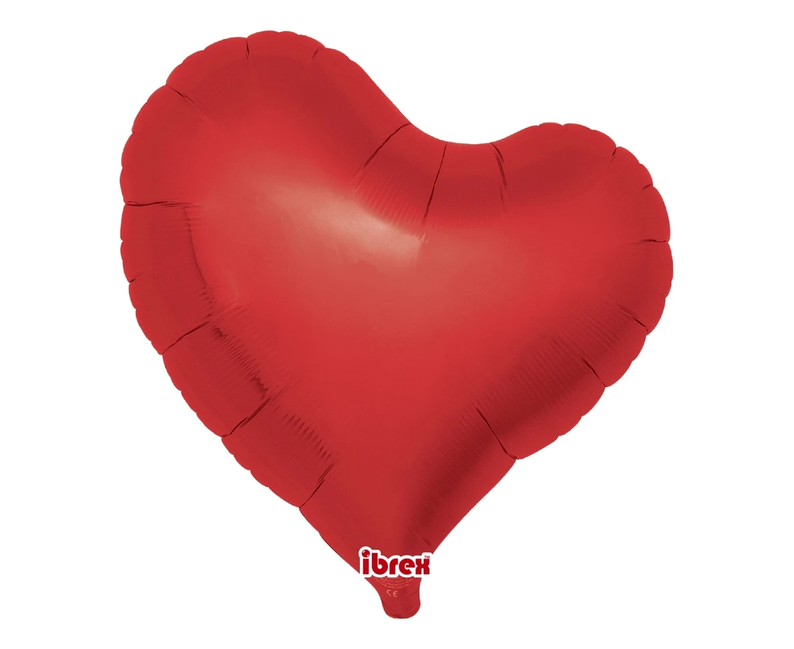 Balon Ibrex Hel, serce Sweet 18", Metallic Rubi Red, 5 szt.