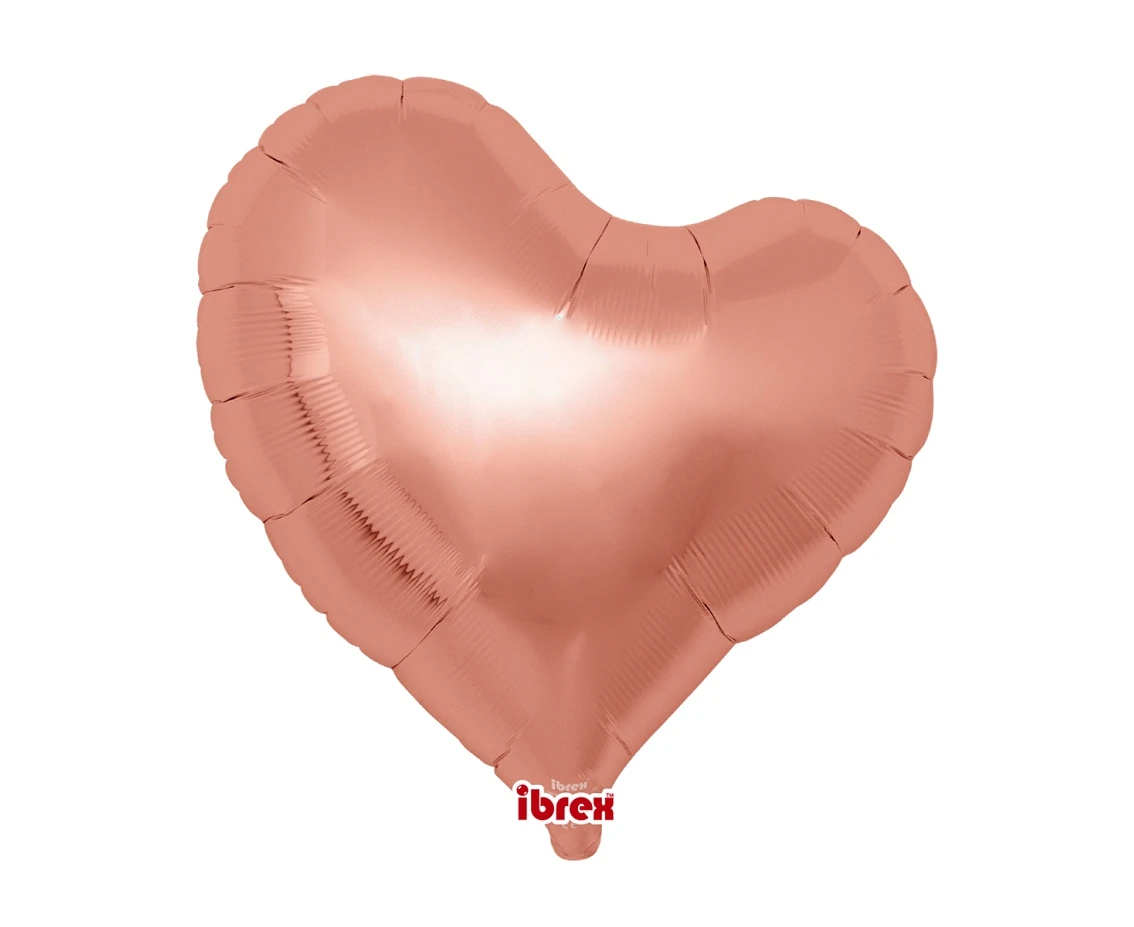 Balon Ibrex Hel, serce Sweet 18", Metallic Rose Gold, 5 szt.