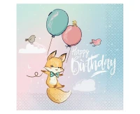 Serwetki Kolekcja Happy Birthday - Lisek, certyfikat FSC, 33x33 cm/ 20 szt. KK
