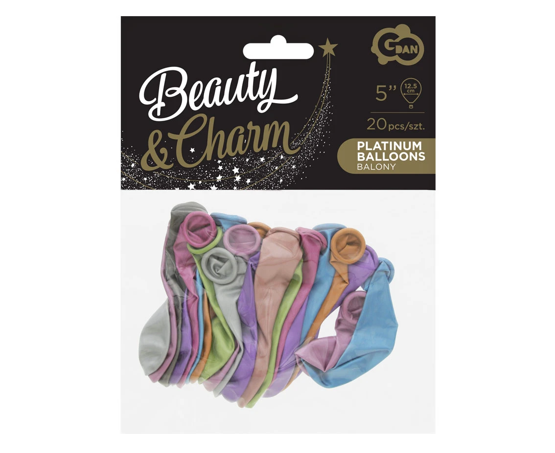 Balony B&C 5", platyna mix, 20szt.