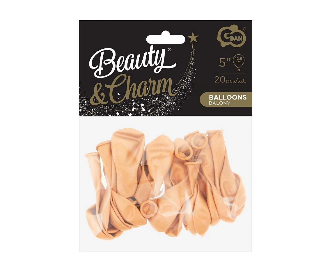 Balony B&C 5", macaron łososiowe, 20szt.
