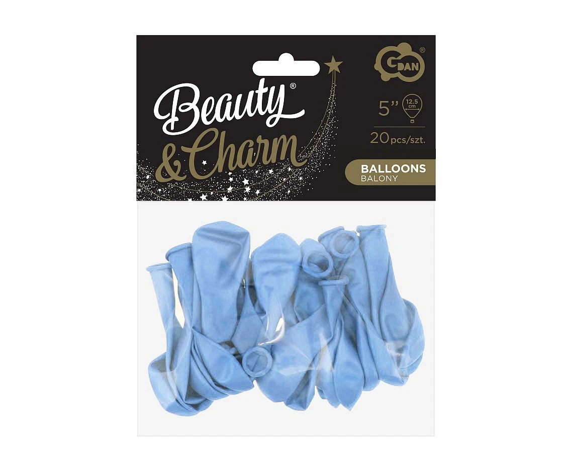 Balony B&C 5", macaron niebieskie, 20szt.